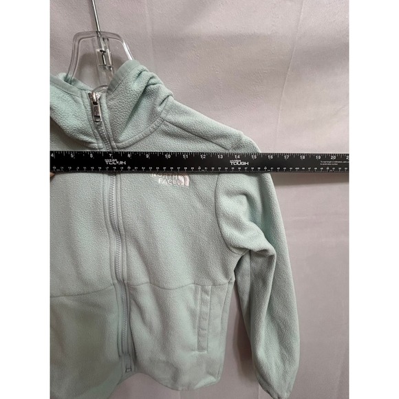 The North Face Kids Mint Green Full Zip Fleece Hoodie Jacket Size M 10 Teen - Picture 2 of 11